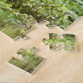 Héron de grand bleu au puzzle d'étang (Côté)