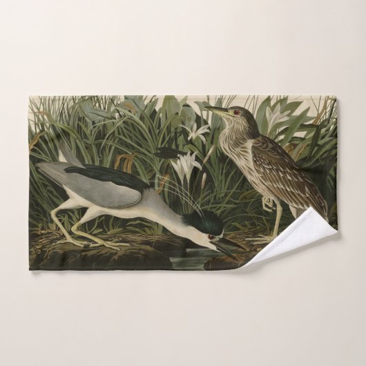 Héron de nuit, Qua Bird, Audubon's Birds of Americ (Serviette à main)