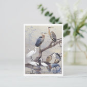 Heron en Egret  Briefkaart (Staand voorkant)