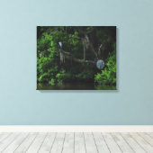 Heron et toile de rivière Lazy Imprimer (Insitu (Plancher de Bois))