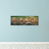 Heron Family - linkerkant Canvas Afdruk (Insitu (Houten vloer))