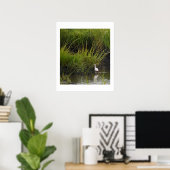 Heron in het Marsh Poster (Thuiskantoor)