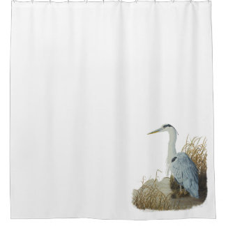 Heron in Marsh Edge Shower Curtain Douchegordijn