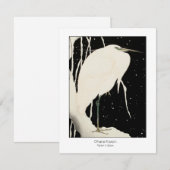 Heron in Snow - Ohara Koson + title - Kunstkaart (Voorkant / Achterkant)