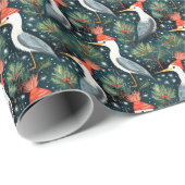 Heron Kerst Wrapping Papier (Rol Hoek)