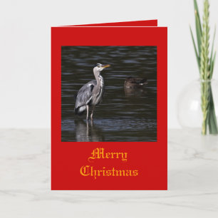 Heron kerstkaarten feestdagen kaart