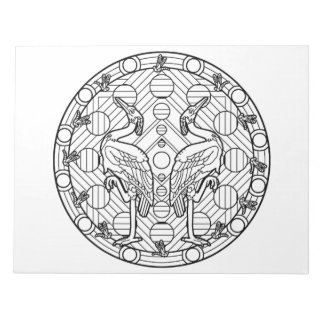 Heron Mandala Coloring Book Pad Notitieblok