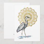 Heron Mandala Large Flat Note Kaart (Voorkant / Achterkant)