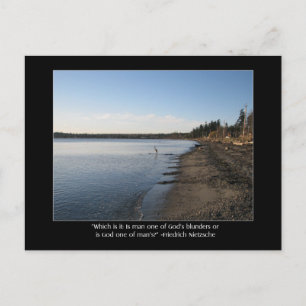 Heron met Nietzsche Quote Briefkaart