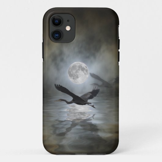 Heron Moon Fantasy iPhone Case (Achterkant)