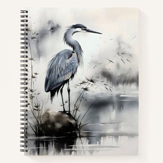 Heron Natuur Traditional Notitieboek (Voorkant)
