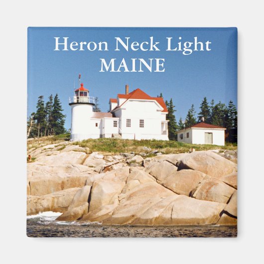 Heron Neck Light, Maine Magnet (Devant)