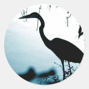 Heron Silhouette Sticker