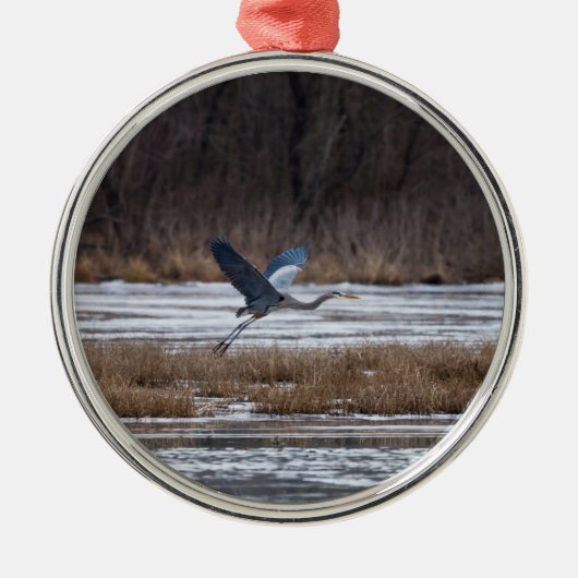 Heron-start Metalen Ornament (Voorkant)