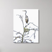 Heron sur une image de toile vue arbre (Recto)