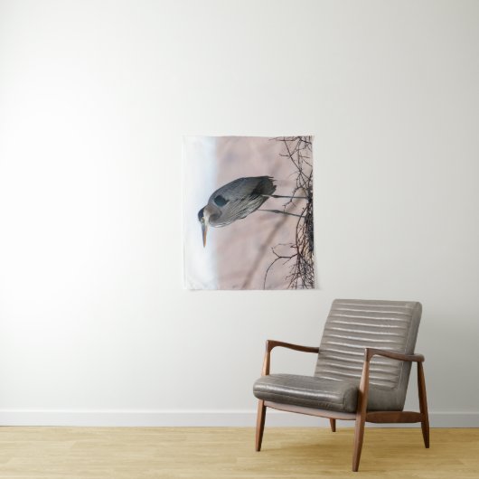 Heron Tapestry Wandkleed (In situ)