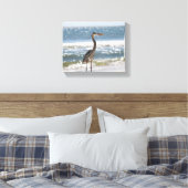 Heron vooraan volle oceaankleur 8x10 canvas afdruk (Insitu (Slaapkamer))