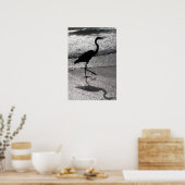 Heron Walking op Shore Poster (Keuken)