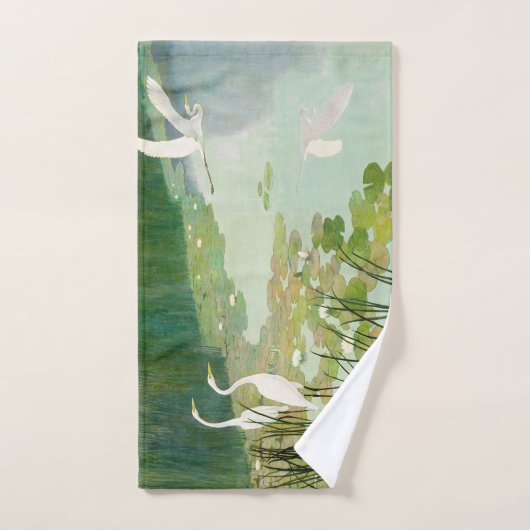 Hérons en été par Newell Convers Wyeth (Serviette à main)