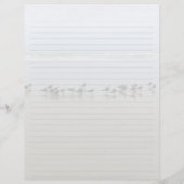 Hérons et oiseaux de rivage sur papier à lettres L (Dos)