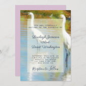 Herons faire-part de mariage (Devant / Derrière)