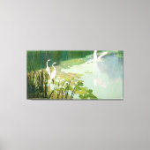 Herons in de zomer door Newell Convers Wyeth Canvas Afdruk (Voorkant)