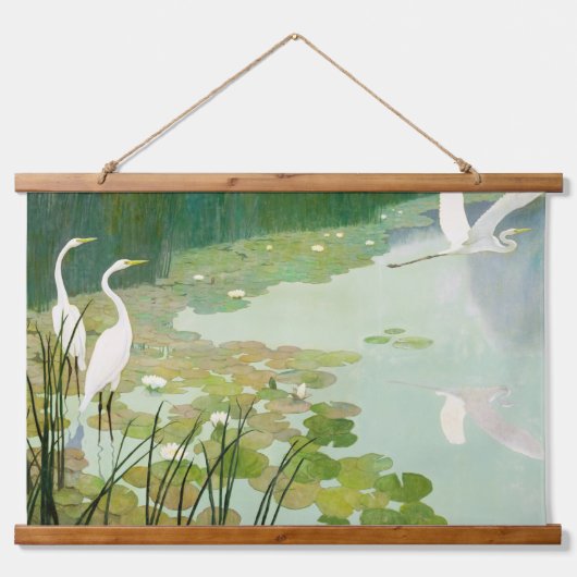 Herons in de zomer door Newell Convers Wyeth Hangend Wandkleed (Voorkant)