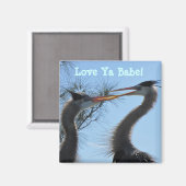 Herons in Love Magnet Magneet (Voorkant / Achterkant)