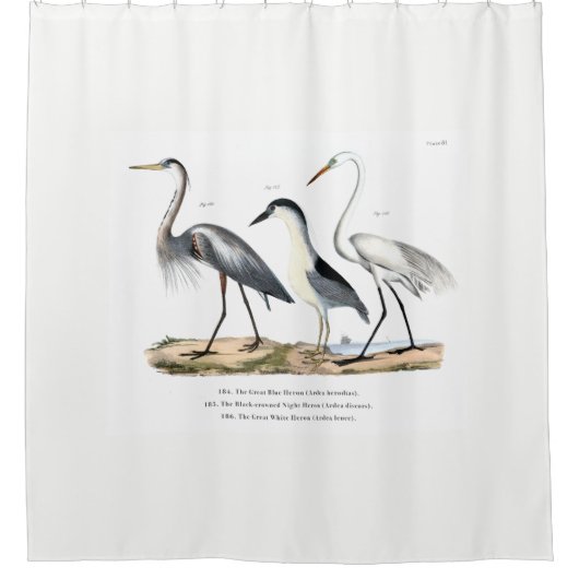 Herons Shower Curtain Douchegordijn (Voorkant)