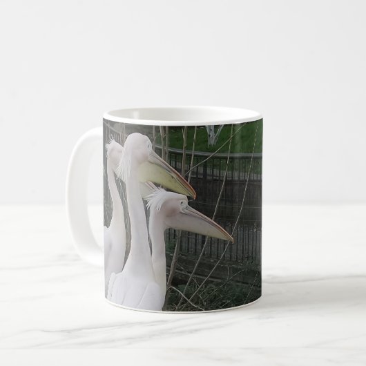 Herons White Coffee Mok (Voorkant links)