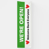 Heropening harten voor bedrijven spandoek (Verticaal)