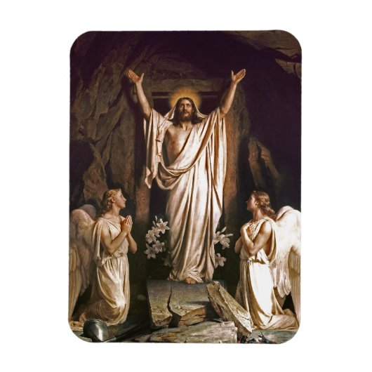 Heropleving van Christus. Fine Art Easter Gift Magneet (Verticaal)