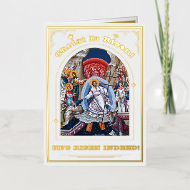 Heropleving van het orthodoxe rooster van Christus Folie Feestdagenkaart