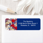 HÉROS AMÉRICAINS - ÉTIQUETTE DE ADRESSE MODÈLE (En situation)