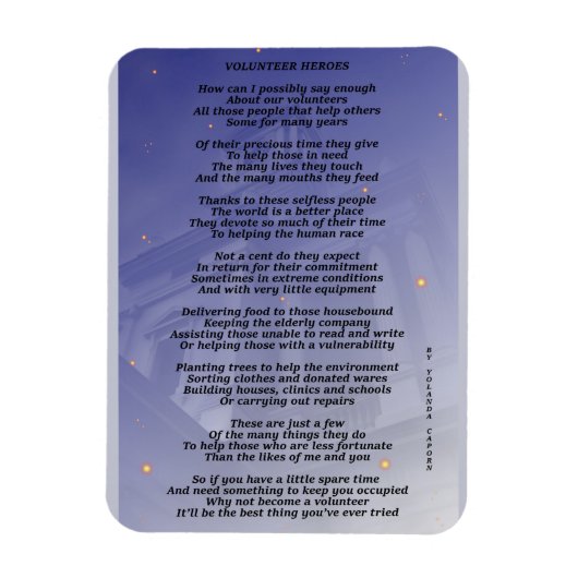 Héros bénévoles Magnet flexible (Vertical)