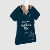 Héros de soins de santé Merci Blue Scrub Personnal (devant)