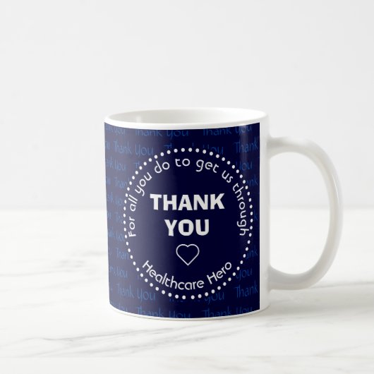 Héros de soins de santé personnalisés MERCI Mug (Droite)
