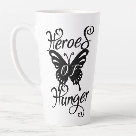 Héros du papillon de la faim Grande Mug latte (Gauche)