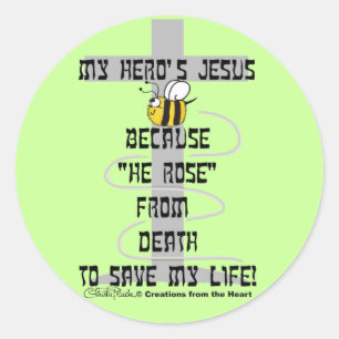 Hero's Jezus Ronde Sticker