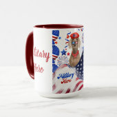 Héros Militaire Weimaraner Café Mug (Devant gauche)