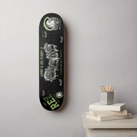 Heroverweeg Verminder Hergebruik Recycle Sla de Aa Skateboard (Muurkunst)