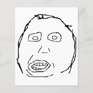 Herp Derp Idiot Rage Face Meme Flyer