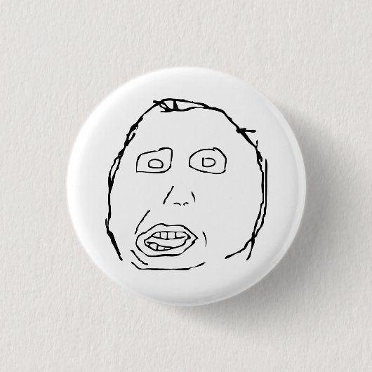 Herp Derp Idiot Rage Face Meme Ronde Button 3,2 Cm (Voorkant)