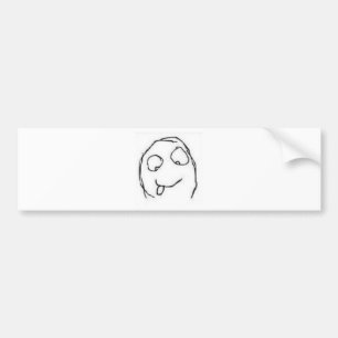 Herp Derp Rage Comic Bumpersticker