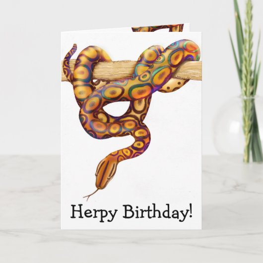 Herpes joyeuse carte de serpent Rainbow Boa Annive (Devant)