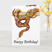 Herpes joyeuse carte de serpent Rainbow Boa Annive (Fleur jaune)
