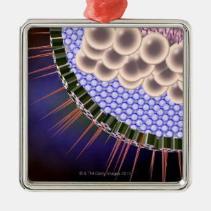 Herpes Virus Metalen Ornament