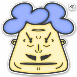 Herr Mustache cartoon face v2 Sticker