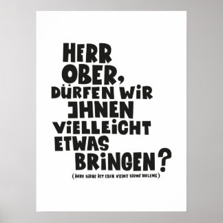 Herr Ober - Pappa Ante Portas - Loriot Herr Ober Poster