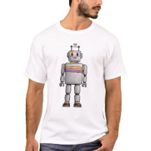 Herren T-Shirt süßer Roboter